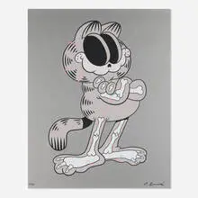 Coté Escrivá, Garfield, screenprint in colors