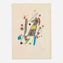 Joan Miró, Untitled (from the Maravillas con variaciones acrósticas en el jardín de Miró portfolio), 1975, lithograph in colors on Arches