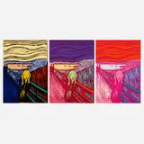 Sunday B. Morning, The Scream, 2018, screenprint in colors on museum board
