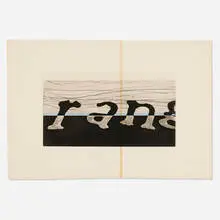 Richard Tuttle, Light on Water (A), 2003, etching and aquatint in colors with offset lithograph on Richard de Bas