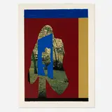 Menashe Kadishman, Black Palm, 1979, screenprint in colors