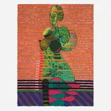 Vladimir Cora, Mujer, 1995, screenprint in colors on Arches