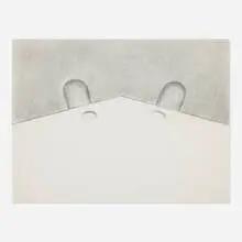 Richard Artschwager, Untitled (Table and Place Setting), 1965, graphite on Strathmore