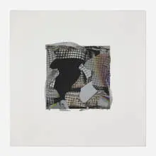 Small Mirage Study No. 297 by Larry Bell, 1992, collage with aluminum and silicon monoxide on paper mounted to canvas, sold Jul 2025