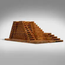 Jackie Ferrara, A176, 1977, stained poplar