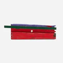 Sam Gilliam, Tricolor Trinity Study 4, 2009, paint on found wood construction