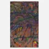 Sam Gilliam, Tapestry Rouge, 1996, acrylic and oil on fabric