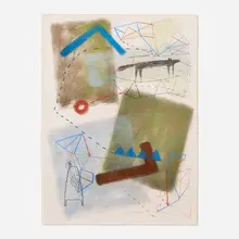 Jaune Quick–to–See Smith, 25M El Morro, c. 1980, pastel and charcoal on paper