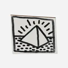 Untitled by Keith Haring, 1981, ink on melamine, sold Jul 2025