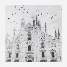 Seb Draws Things, Duomo Di Milano, 2025, graphite on paper in six parts