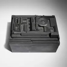 Louise Nevelson, Cryptic Cord, 1966-67, painted wood construction