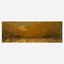 Richard Hambleton, _ _ _ _, 1994, oil, gold leaf and tinted varnish on canvas on board