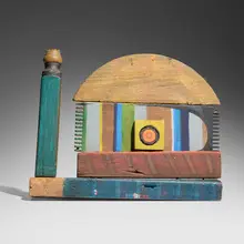 Betty Parsons, Tug Boat Light House, 1970, painted wood