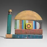 Betty Parsons, Tug Boat Light House, 1970, painted wood