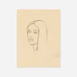 Alex Katz, Untitled (Portrait of Joan Fagin), 1969, graphite on paper