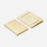 Roycroft, Books, set of two, full leather-bound book with gilding, Kelmscott paper, Japan vellum