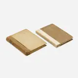 Roycroft, Books, set of two, 1/4 leather-bound book, paper-bound book, Whatman paper, Roycroft wove