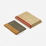 Roycroft, Collection of three books, 1/4 leather-bound, paper-bound with gilding, wove paper, vellum paper
