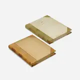 Roycroft, Books, set of two, full leather-bound book with gilding, Japan vellum, Roycroft paper, silk