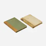 Roycroft, Books, set of two, 1898, 3/4 leather-bound with gilding, Dickinson's laid paper, Kelmscott paper