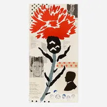 Thistle by Donald Baechler, 1999, lithograph in colors, sold Dec 2023