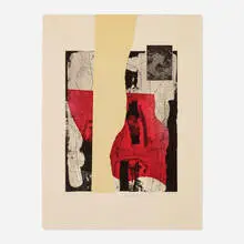 The Vertical Cloud II by Louise Nevelson, 1977, etching in colors with collage, sold Dec 2023