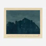 Hamish Fulton, Twilight Horizon, 1988, woodcut in colors on Japan paper