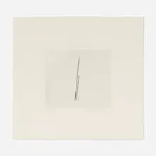 Fred Sandback, Untitled, 1975, zinc plate etching on paper