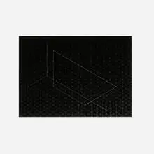 Fred Sandback, Untitled (from the Series of Twenty-Two Photostats), 1982, photostat mounted to card
