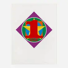 The Diamond One by Robert Indiana, 1983, screenprint in colors, sold Dec 2023