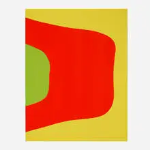 Untitled by Charles Hinman, 1965, screenprint in colors with collage, sold Dec 2023