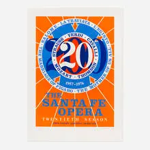 The Santa Fe Opera poster by Robert Indiana, 1976, screenprint in colors, sold Dec 2023