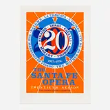 The Santa Fe Opera poster by Robert Indiana, 1976, screenprint in colors, sold Dec 2023