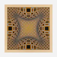 Untitled by Victor Vasarely, 1974, screenprint in colors, sold Dec 2023