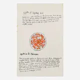 Andy Warhol, Oysters a La Harriman (from Wild Raspberries), 1959, offset lithograph with hand coloring