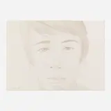 Alex Katz, Vincent (from the Prints for Phoenix House portfolio), 1972, chalk lithograph in two gray colors on Arches