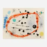 Le cercle franchi by Joan Miró, 1964, lithograph in colors, sold Dec 2023