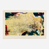 Untitled (one work from the À La Gloire de l'image et art Poétique portfolio) by Zao Wou-ki, 1976, lithograph in colors, sold Dec 2023