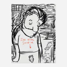 Nicole Eisenman, I'm with Stupid, 2016, screenprint in colors