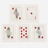 William Wegman, Royal Flush: Diamonds, 1998, photolithograph in colors