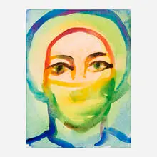 T.M. Davy, Care Worker Care Card, 2020, watercolor on paper