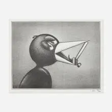 Ryan Travis Christian, Hammer, 2022, Risograph