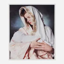 Holy Works with Mother and Child photograph by Andres Serrano, 2012, C-print, bound printed paper, sold Dec 2023