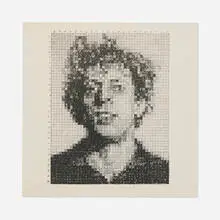 Chuck Close, Phil (from the Rubber Stamp portfolio), 1976, rubber stamp on Strathmore 3-ply