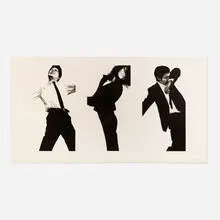 Robert Longo, Jules, Gretchen, Mark (State II) (from the Men in the Cities series), 1982, lithograph with embossing on Arches