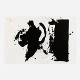 Elegy Study by Robert Motherwell, 1979, lithograph on Twinrocker handmade, sold Dec 2023