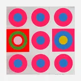 Peter Gee, Untitled, 1968, screenprint in colors on metallic paper