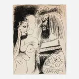 Le vieux roi by Pablo Picasso, 1959, lithograph on Arches, sold Dec 2023