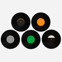 Jack Goldstein, A suite of five 10-inch records with colored labels in place of titles, 1979, vinyl record