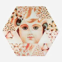 Vito Acconci, Blow-Up Baby Doll, 1992, screenprint on Sintra and mirrored Plexiglas lined with velcro